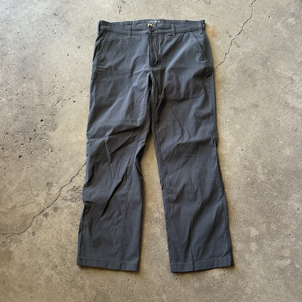 Eddie Bauer Travex Pants 36x30 Charcoal Gray Performance Stretch‎ Hiking Outdoor